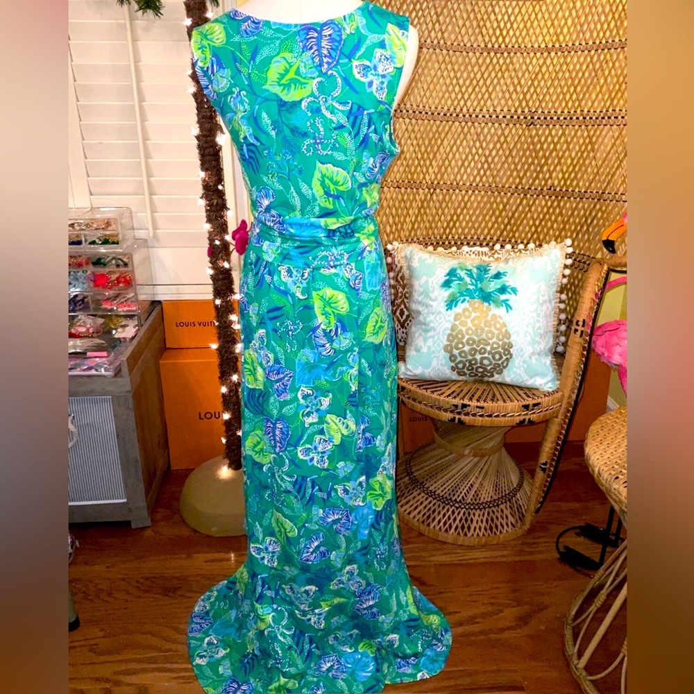 Lilly Pulitzer NWT Moana Maxi Dress In A Flutter Size L - Picture 4 of 9